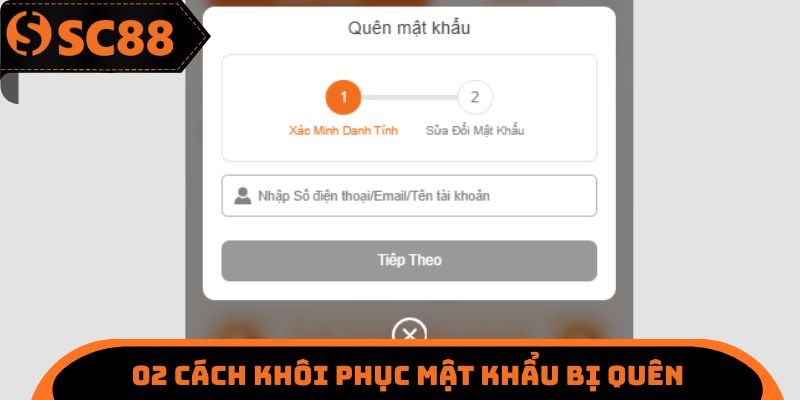 02 cách khôi phục mật khẩu bị quên